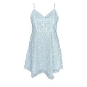White lace babydoll mini dress